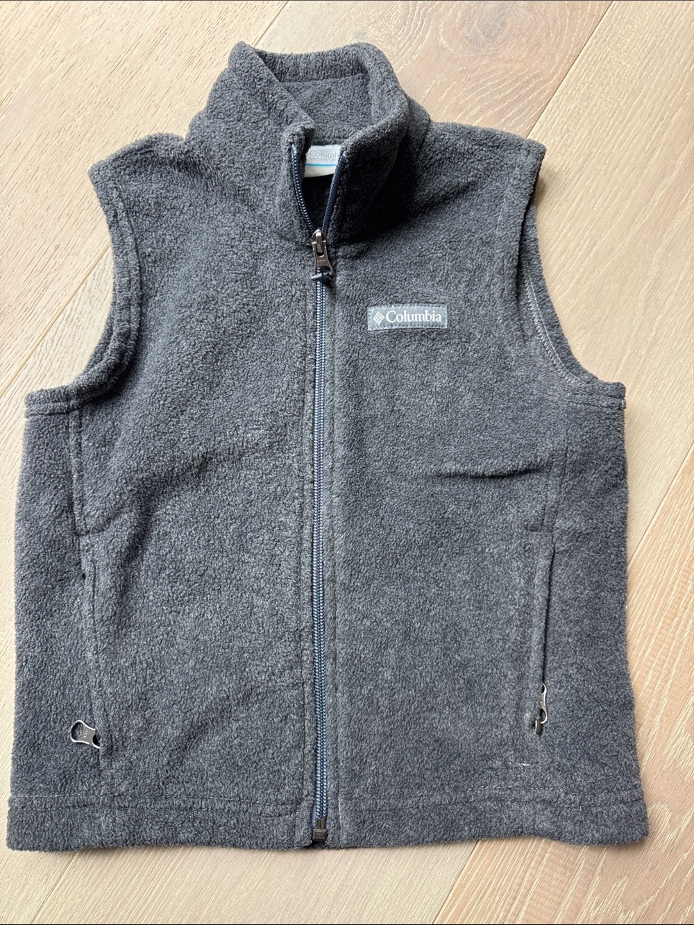 Columbia Kids Charcoal Gray Full-Zip Fleece Vest